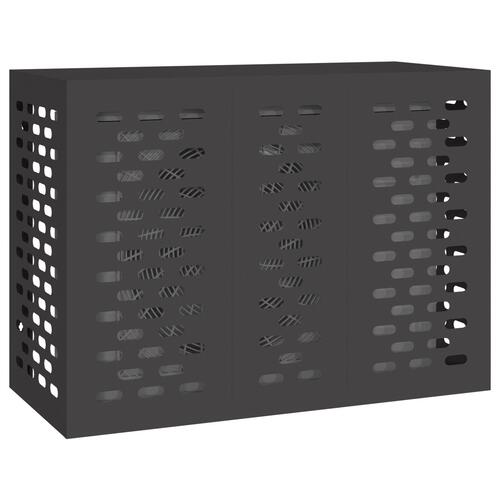 Aircondition Dække Sort 110x50x80 cm Stål
