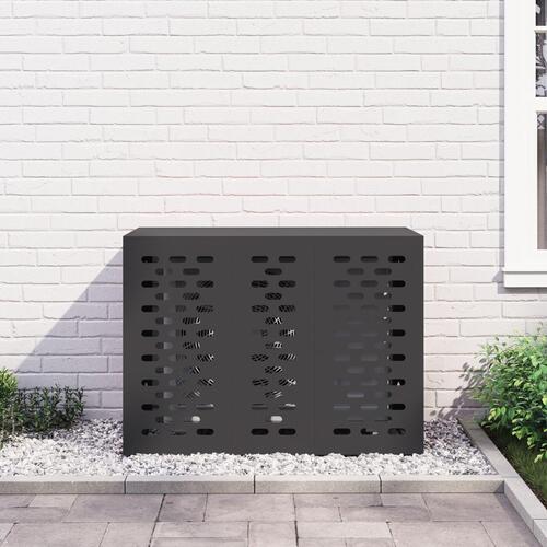 Aircondition Dække Sort 110x50x80 cm Stål