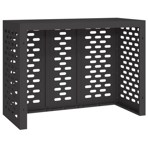 Aircondition Dække Sort 110x50x80 cm Stål