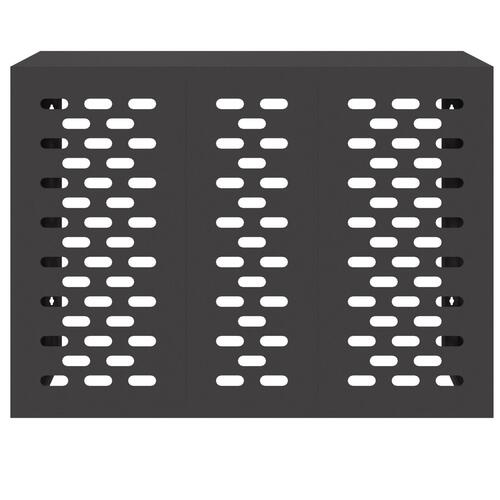 Aircondition Dække Sort 110x50x80 cm Stål
