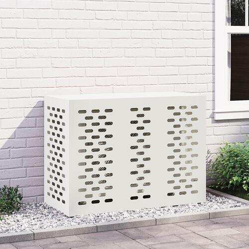 Airconditioncover Hvid 110x50x80 cm Stål
