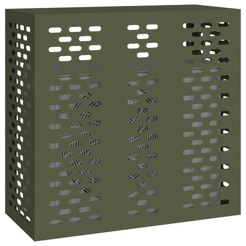 Aircondition Cover Olivengrøn 110x50x105 cm Stål