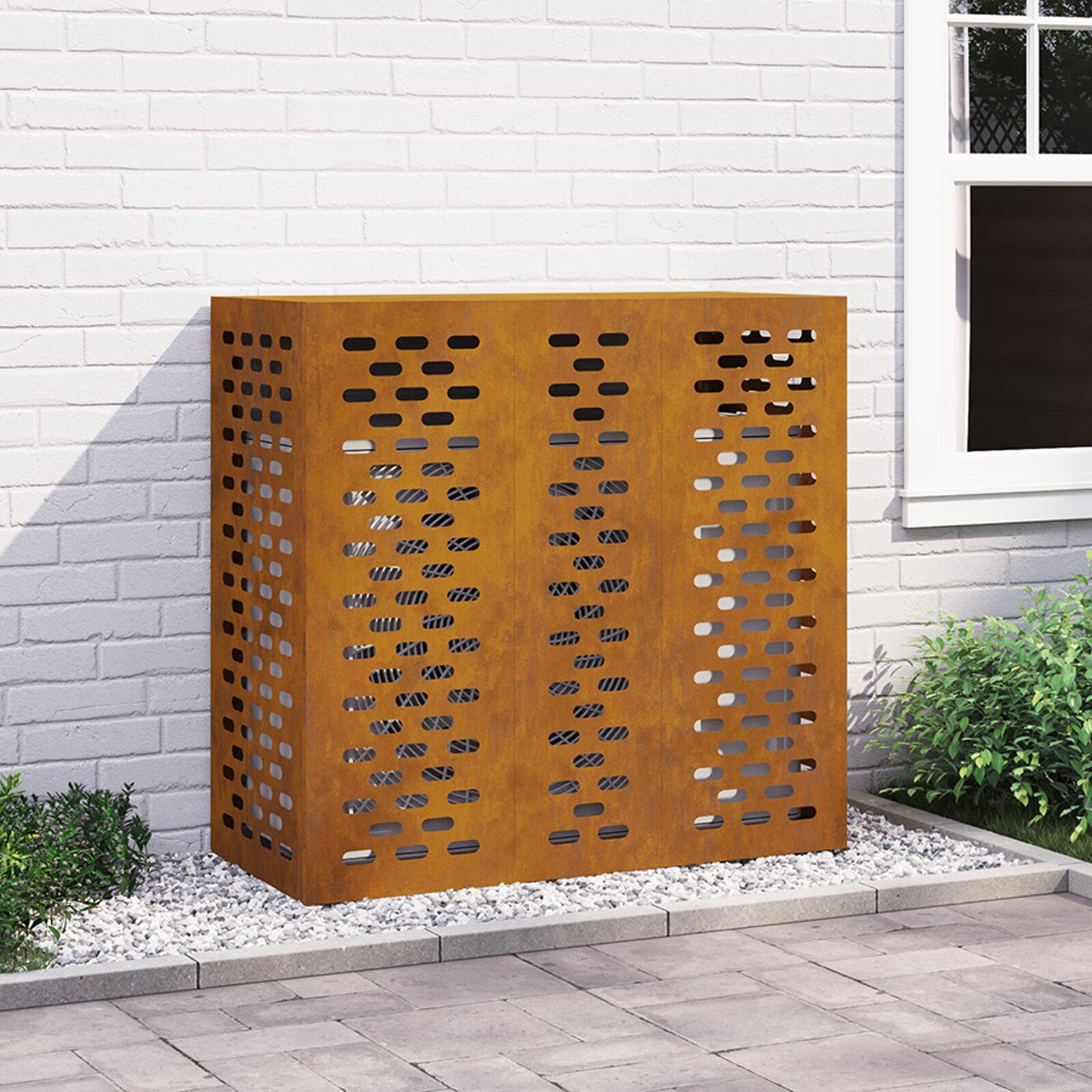 Air Conditioner Cover Rusten 110 x 50 x 105 cm Forvitret stål