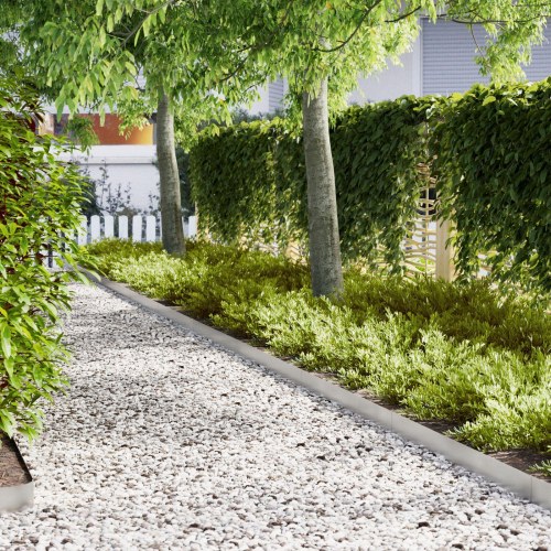 Græskanter 20 stk 100x0,5x15 cm Rustfrit stål