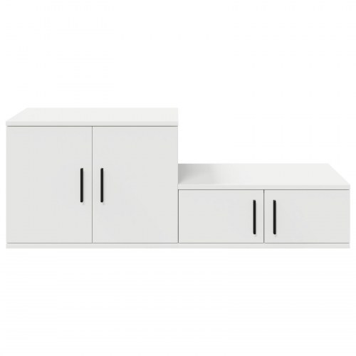 Opbevaringsskab Hvid 127x41x40 cm Konstrueret Træ