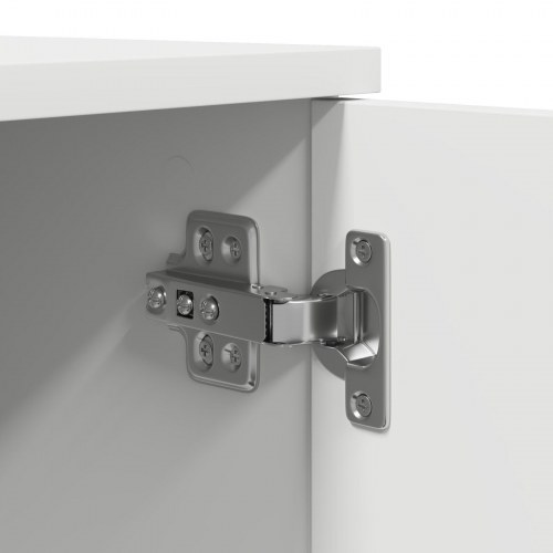 Opbevaringsskab Hvid 127x41x40 cm Konstrueret Træ