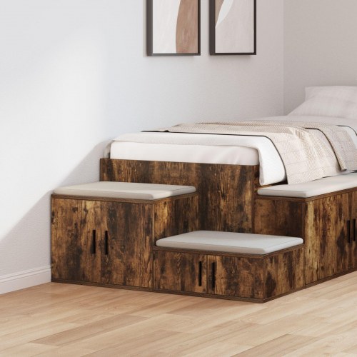 Opbevaringsskab Røget Eg 127x41x40 cm Konstrueret Træ