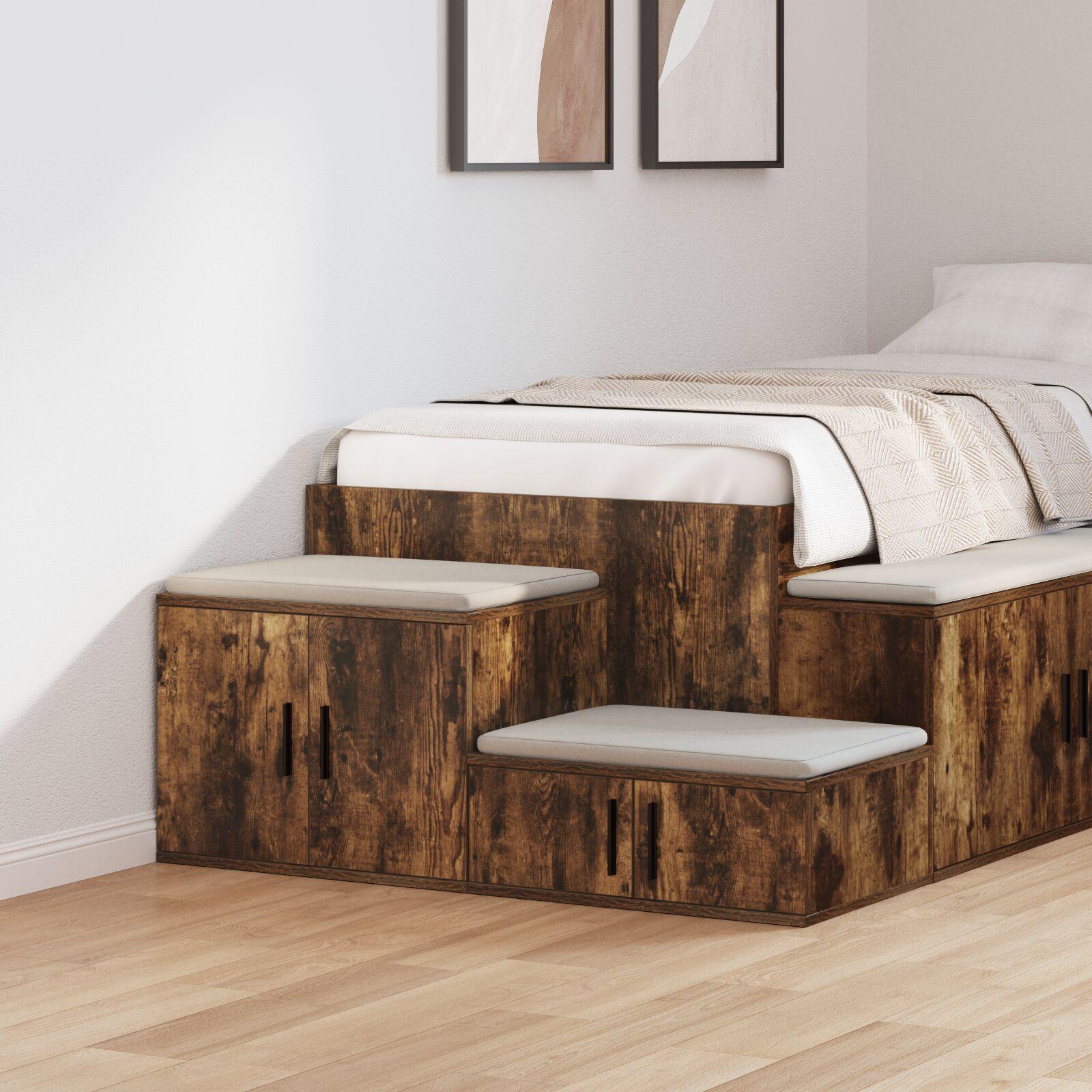 Opbevaringsskab Røget eg 127 x 41 x 40 cm Konstrueret træ