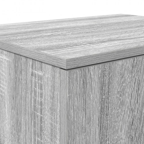 Opbevaringsskab Grå Sonoma 127x41x40 cm Ingeniørtræ