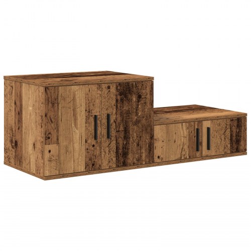 Opbevaringsskab Gamle Træ 127x41x40 cm Ingeniørtræ