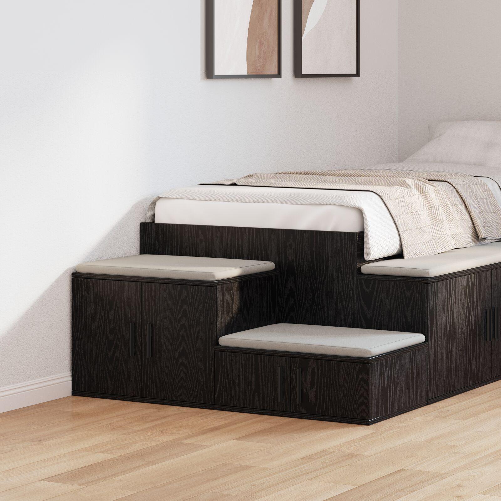 Opbevaringsskab Sort eg 118 x 41 x 40 cm Konstrueret træ