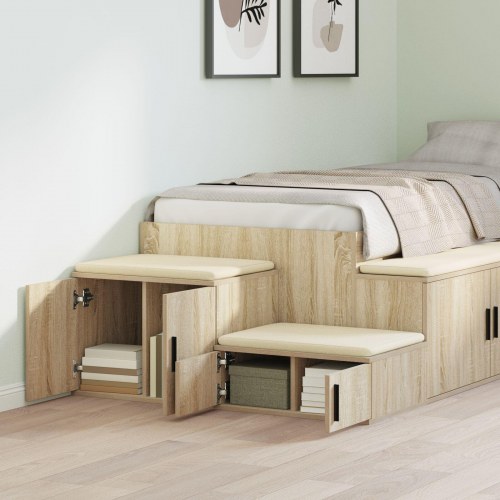 Opbevaringsskab i Sonoma Eg 118x41x40 cm - Lavet af Træ