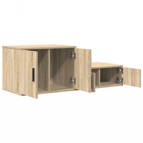 Opbevaringsskab i Sonoma Eg 118x41x40 cm - Lavet af Træ