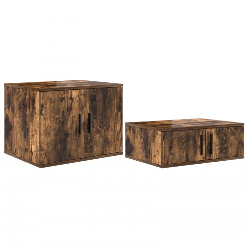 Opbevaringsskab Røget Eg 118x41x40 cm Teknisk Træ
