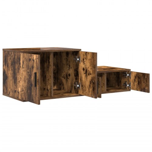Opbevaringsskab Røget Eg 118x41x40 cm Teknisk Træ