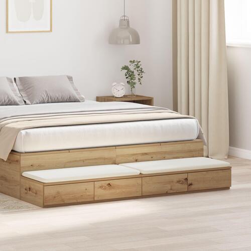 Sengeborde Artisan egetræ MDF med egetræsfiner 140 x 36.5 x 16.5 cm