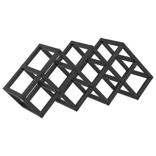 Vinreol til 9 Flasker 63x16,5x25 cm Pulverlakeret Stål