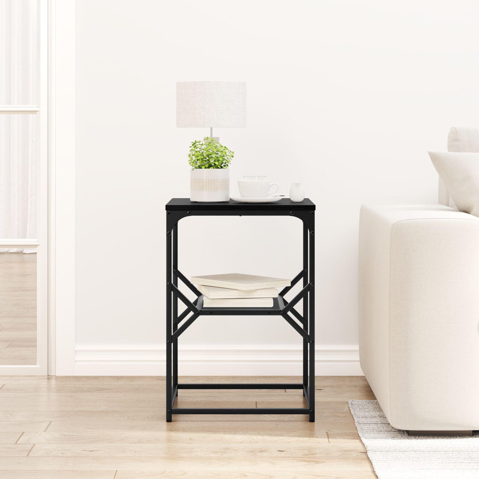 Sidebord Sort Eg 41x40x60 Cm Ingenieret Træ