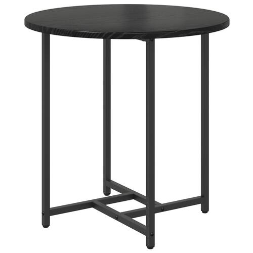 Sidebord 2 stk Sort Eg Komposittræ og Metal