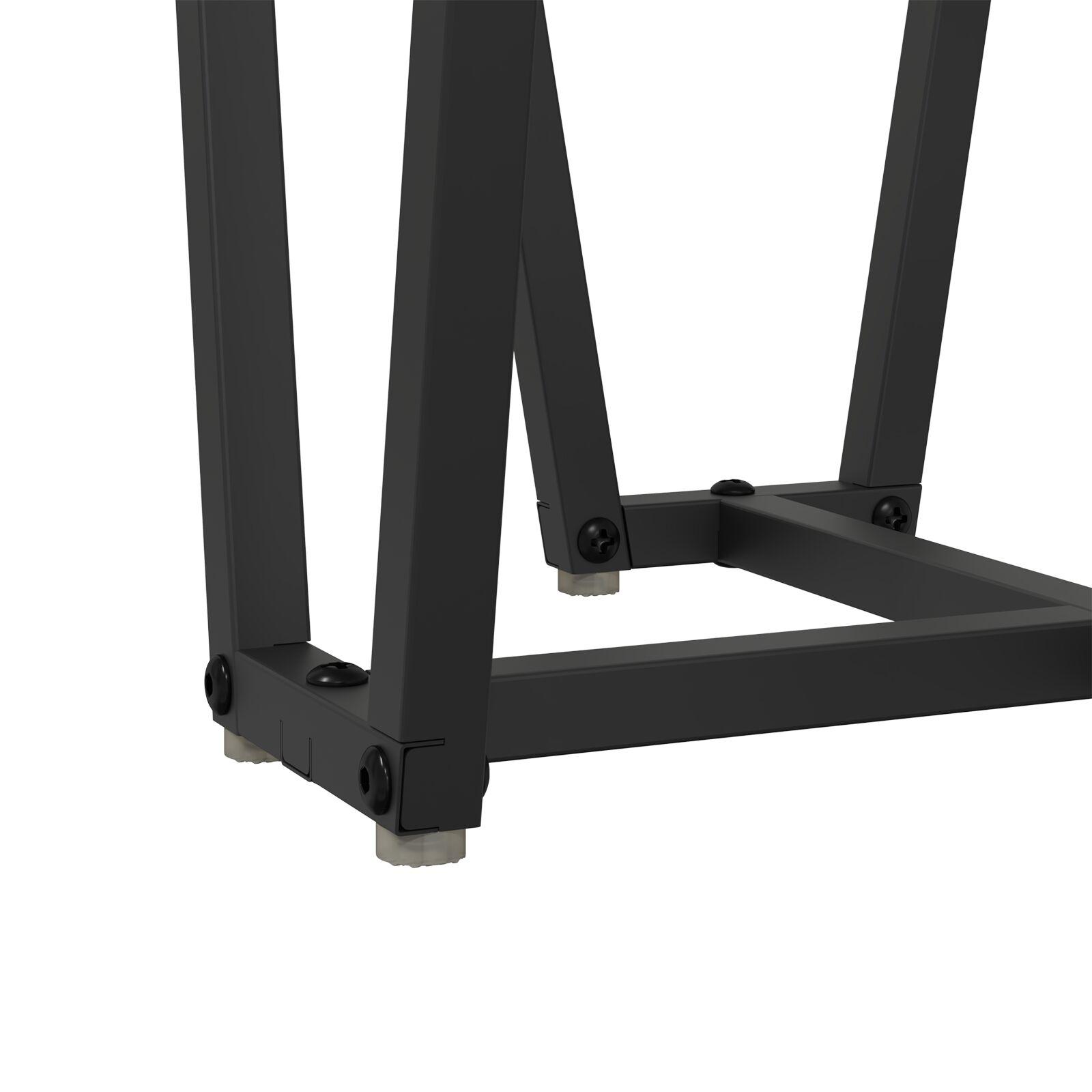 Sidebord 2 stk Røget Eg Ingeniørtræ og Metal