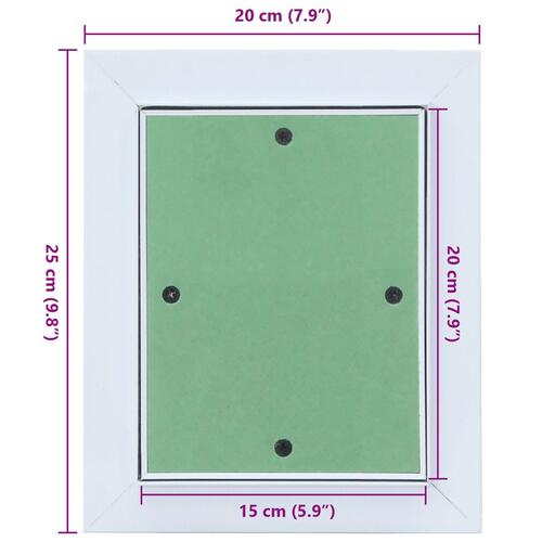 Adgangspanel med aluminiumsramme og gipsplade 150x200 mm