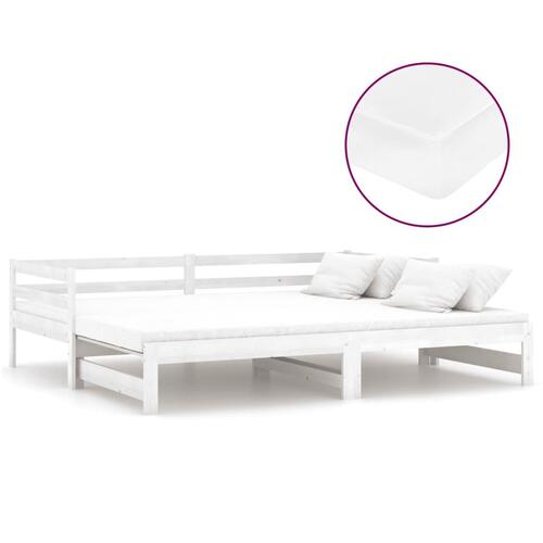 Daybed med udtræk 2x(90x200) cm massivt fyrretræ