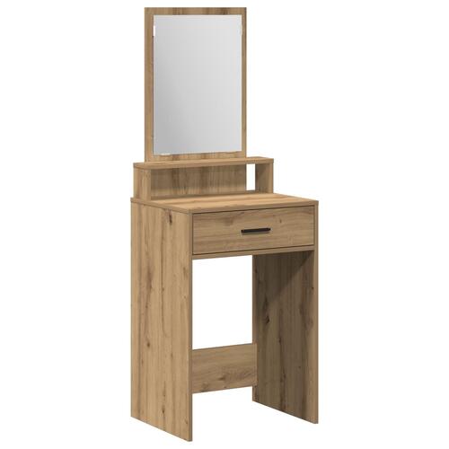 Makeupbord med skuffer i Artisan Eg 50x41x140 cm
