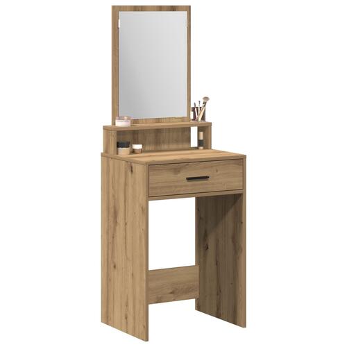 Makeupbord med skuffer i Artisan Eg 50x41x140 cm