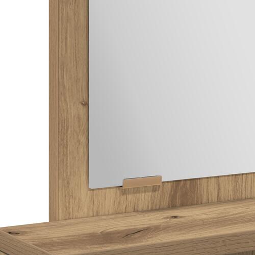 Makeupbord med skuffer i Artisan Eg 50x41x140 cm