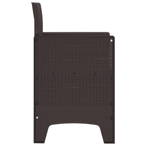 Havestole 4 stk Brun Poly Rattan