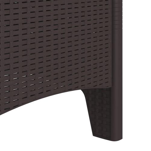 Havestole 4 stk Brun Poly Rattan
