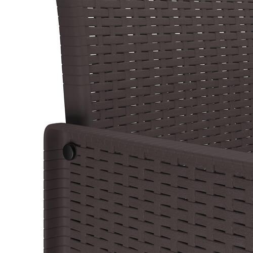 Havestole 4 stk Brun Poly Rattan