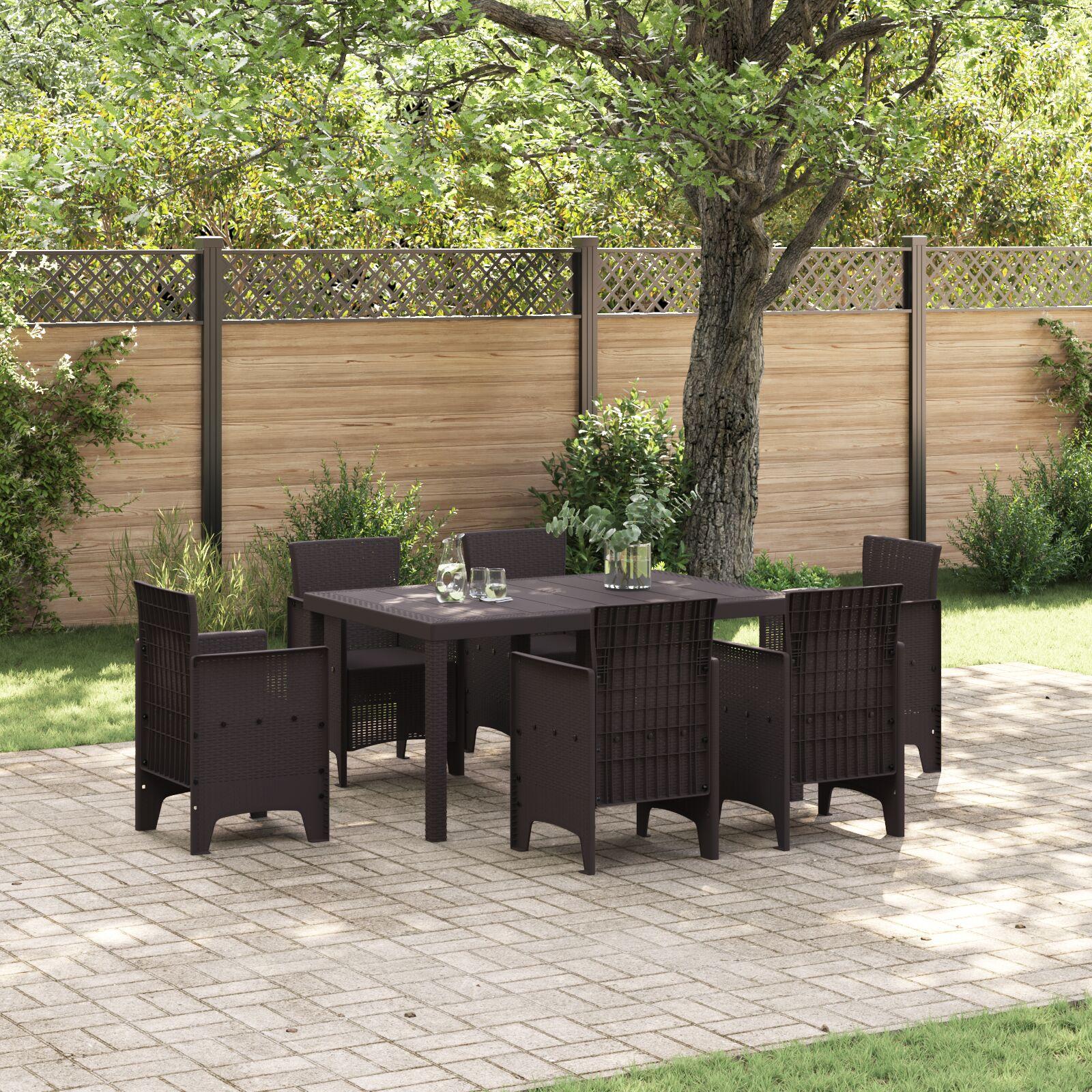 Havemøbel Bord Brun 150 x 100 x 73 cm polyrattan