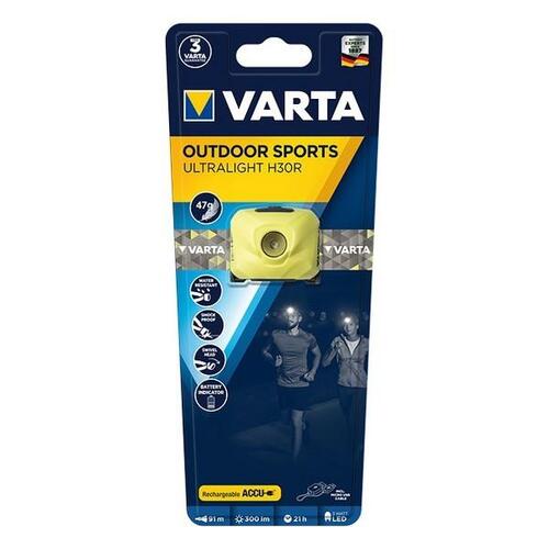 LED Pandelampe Varta H30R 300 lm IPX4 3 W Gul