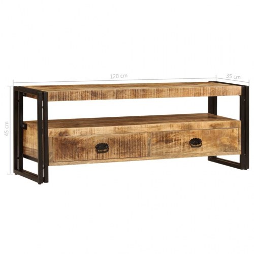 Tv-skab 120x35x45 cm massivt mangotræ