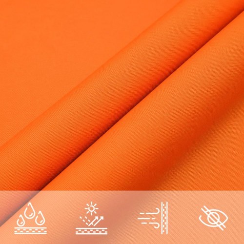 Solsejl 2×3 m - rektangulær i oxfordstof, orange