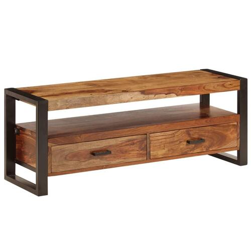 Tv-skab massivt sheeshamtræ 120 x 35 x 45 cm