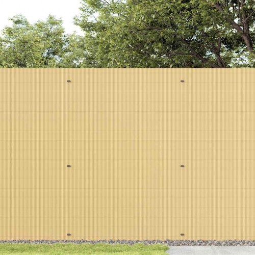 Havehegn dobbeltsidet 1,8 × 3 m i PVC - gul privatlivsafskærmning