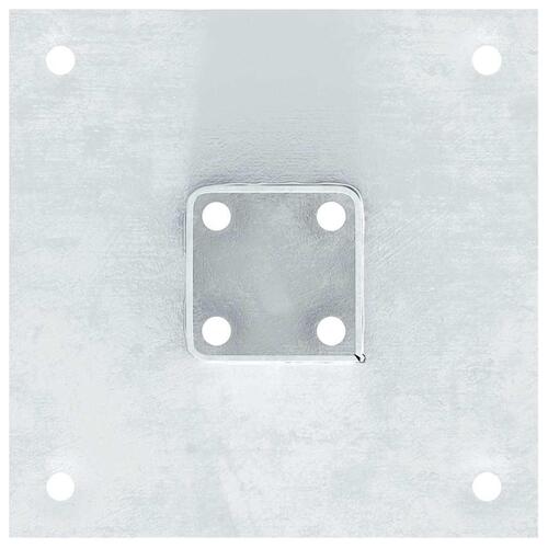 Stolpefødder firkantet 4 stk. 46x46 mm galvaniseret stål