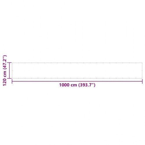 Altanafskærmning 120 × 1.000 cm - 100 % polyester, rød
