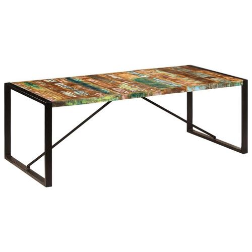 Spisebord 220x100x75 cm massivt genbrugstræ