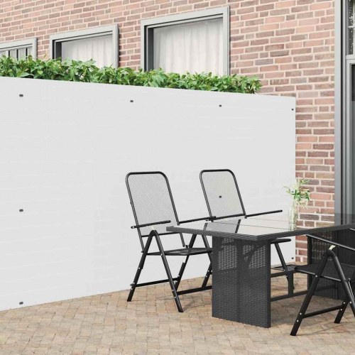 Havehegn dobbeltsidet 1,8 × 5 m i PVC - hvid