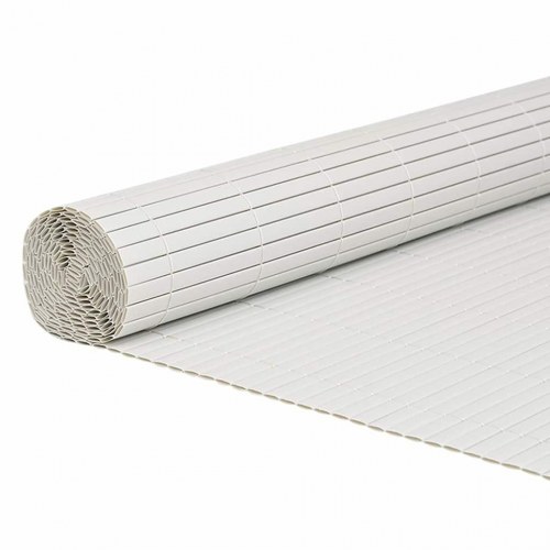 Havehegn dobbeltsidet 1,8 × 5 m i PVC - hvid