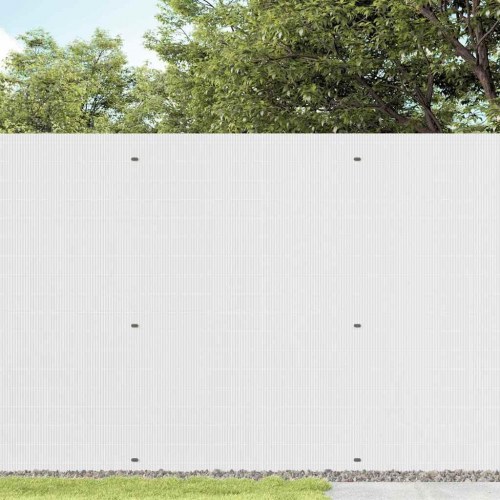 Havehegn dobbeltsidet 1,8 × 5 m i PVC - hvid