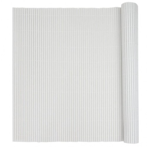 Havehegn dobbeltsidet 1,8 × 5 m i PVC - hvid