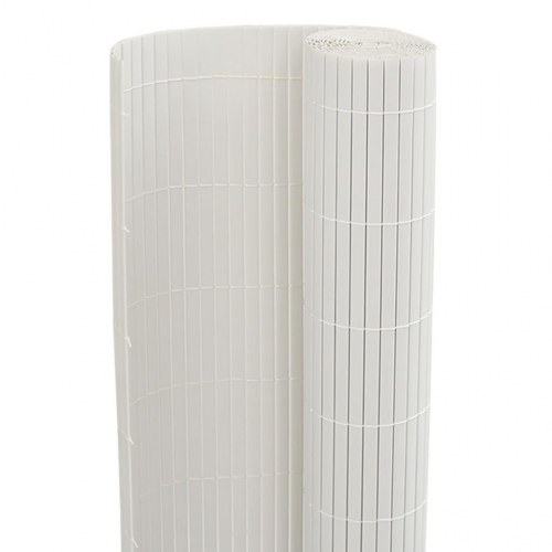 Havehegn dobbeltsidet 1,8 × 5 m i PVC - hvid