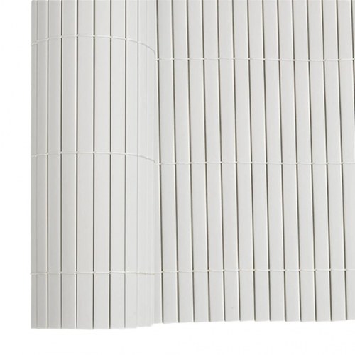 Havehegn dobbeltsidet 1,8 × 5 m i PVC - hvid
