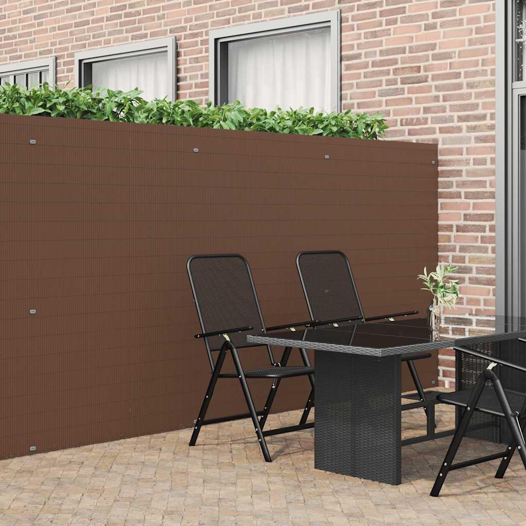 Havehegn dobbeltsidet 1,8 x 3 m PVC brun