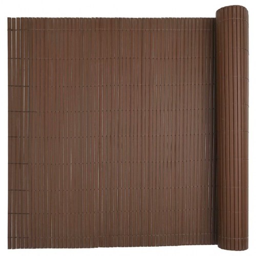 Havehegn dobbeltsidet 1,8 x 3 m PVC brun