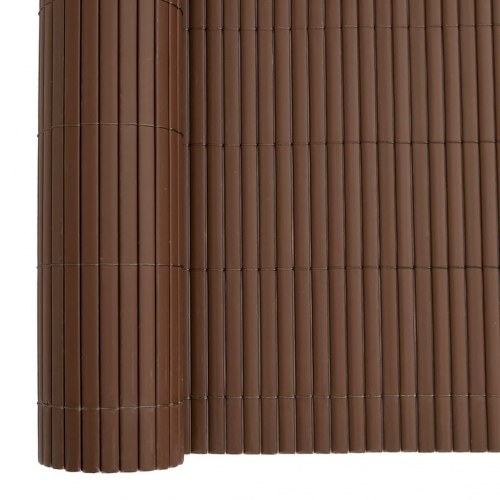 Havehegn dobbeltsidet 1,8 x 3 m PVC brun